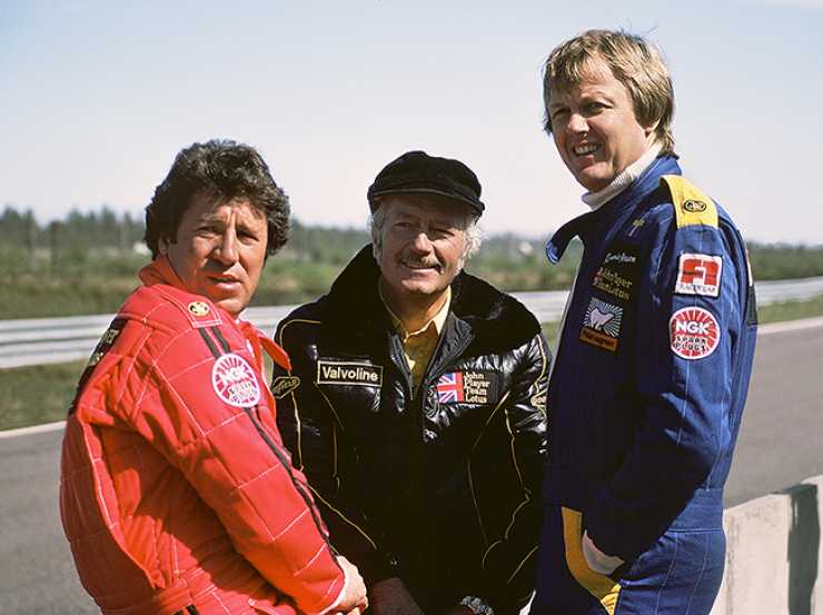 Mario, Colin och Ronnie i team Lotus.