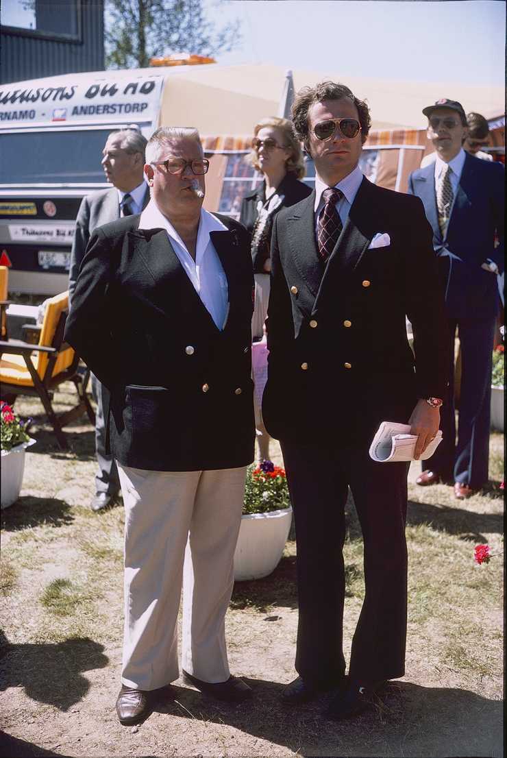 Smokey Åsberg och kungen vid F1-banan.