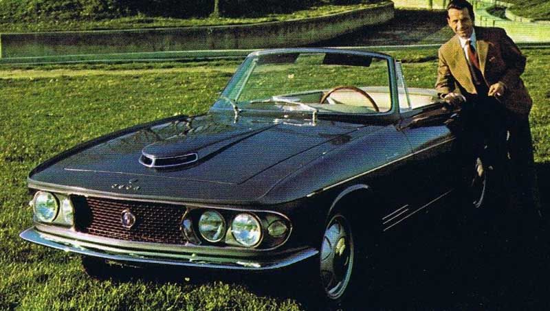 Osca GT2 spider med designern Giovanni Michelotti själv