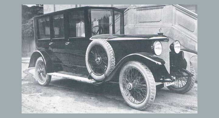 En pampig limousinekaross på Austro-Daimer 1921. Daimlers i Österrike byggdes fram till 1936.