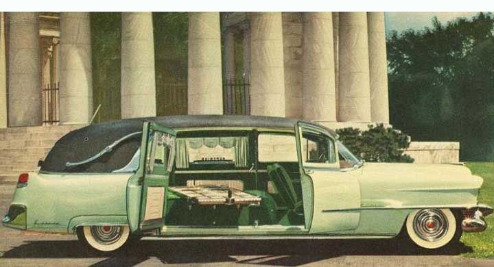 Cadillac tillhandahöll länge separata chassin för just Commericial use, detta ver ett förlängt fleetwood-chassi som betecknades series 86, flera tusen levererades årligen till diverse firmor för att bli begravningsbilar, ambulanser, limousiner och liknande. Från Superior 1954, påkostad kaross med sidlastad katafalk. Detta år levererade Cadillac 1635 series 86 Commerical chassin.