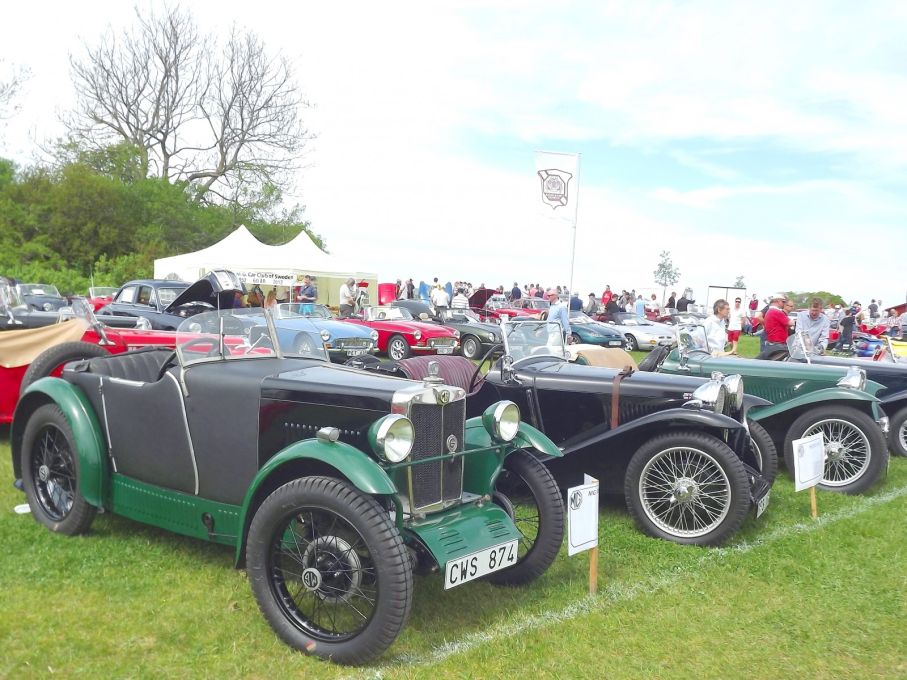 Trångt i MG-rutan som vanligt, äldst var denna M-type från 1929