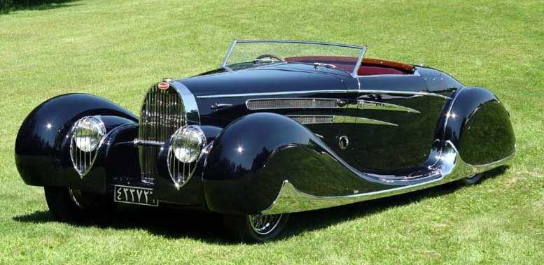 Van vooren byggde den här extrema karossen till en Bugatti type 57C. Den skäntes i gåva av franska staten som bröllopspresent till den iranska kronprinsen Muhammad Palahvi, den siste Shahen av Iran.