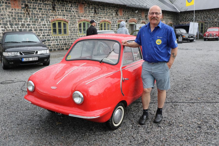 Christer Nimrodsson vann folkets röst med sin nyrenoverade Fram King Fulda 1959.