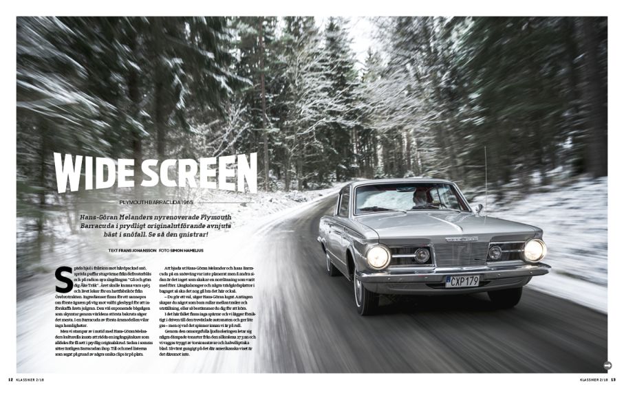 Barracuda – smaka på namnet! Kolla in bakrutan! Lyssna på V8:an. Och spinn loss i snön!