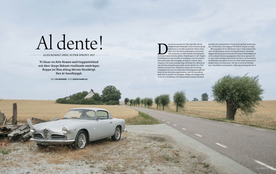 Alfa Romeo 1900 Super Sprint – vi lär känna en handbyggd coupé på skånska sommarvägar.