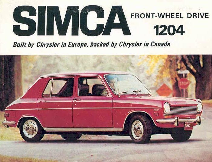 Vår Simca 1100 hette 1204 i Amerika, här för Kanada 1970