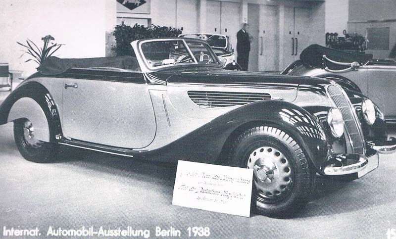 328 Sport cabriolet från Autenrieth på bilsalong i Berlin 1938, en liten serie byggdes fram till 1941.