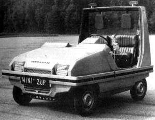 Mini Zup från Citroën var lite i samma anda fast mer trendriktig. En hipp shoppingbil för urbana ändamål, en beach buggy för storstan, 1972.